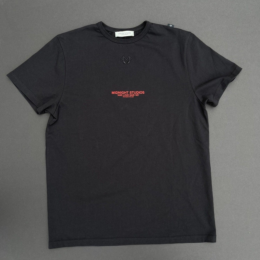 Midnight Studios Shane Gonzales And Love Said No Embroidered T-Shirt Large Black